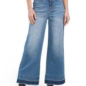 NEW 1822 DENIM Tamar Wide Leg Jeans With Released Cuffs Medium Wash women 261mn
